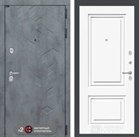 Входная металлическая дверь Лабиринт Бетон 26 - Эмаль RAL 9003