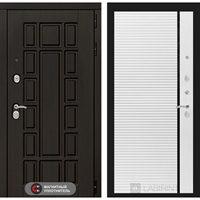 Входная металлическая дверь Лабиринт Нью-Йорк 22 - Белый софт, черная вставка