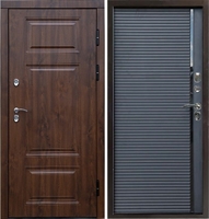 Входная металлическая дверь Термо Премиум фл-248 Черный кварц, вставка черный молдинг