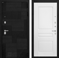 Входная металлическая дверь Лабиринт Pazl-Пазл 03 - Белый софт