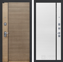 Входная дверь Лабиринт RITM-РИТМ 22 - Белый софт, черная вставка