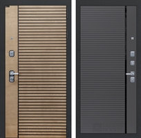 Входная металлическая дверь Лабиринт RITM-РИТМ 22 - Графит софт, черная вставка