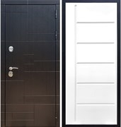 Входная металлическая дверь Нова Лабиринт ФЛ-102 Белый силк сноу