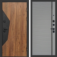 Входная дверь Авангард фл-248 Грей софт, черная вставка