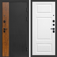 Входная дверь Престиж black фл-642 Белый софт