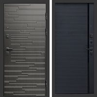 Входная дверь Ривьера фл-248 Черный кварц, вставка черный молдинг