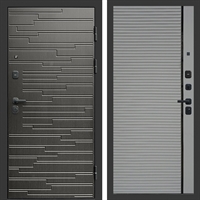 Входная дверь Ривьера фл-248 Грей софт, черная вставка