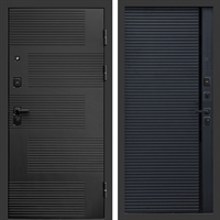 Входная металлическая дверь Фаворит фл-248 Черный кварц, вставка черный молдинг