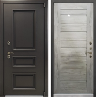 Входная дверь с терморазрывом Айсберг №-111 Экошпон дуб тревис серый