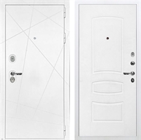 Входная металлическая дверь Лекс Соната №-68 Белая шагрень