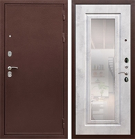 Входная металлическая дверь Триумф ФЛ-120 с Зеркалом Бетон светлый