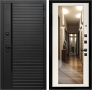 Входная дверь Интеко Агат Сандал белый - с зеркалом 48899