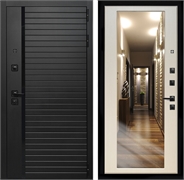 Входная дверь Интеко Агат Беленый дуб - с зеркалом 48900