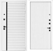 Входная дверь Интеко АГАТ Белая Вертикаль Белый мат 49057