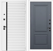 Входная дверь Интеко АГАТ БелаяБелая фл-117 Графит 49067