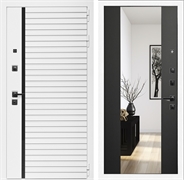 Входная дверь Интеко АГАТ БелаяБелая сб-16 Венге - с зеркалом 49077