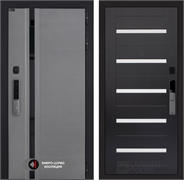 Входная дверь Пиано Смарт 2.0 панель 01 - Венге, стекло белое 55455