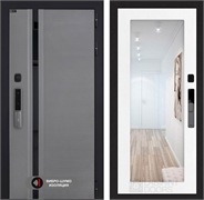 Входная дверь Пиано Смарт 2.0 с зеркалом 18 - Белое дерево 55463