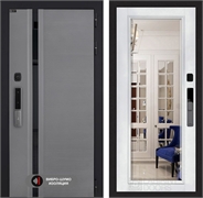 Входная дверь Пиано Смарт 2.0 с зеркалом Фацет - Белый софт 55476