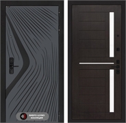 Входная дверь Лабиринт LEOLAB 02 - Венге, стекло белое 55521