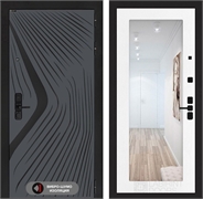 Входная дверь Лабиринт LEOLAB с Зеркалом 18 - Белое дерево 55499