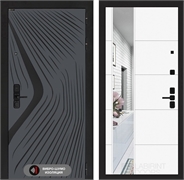 Входная дверь Лабиринт LEOLAB с Зеркалом 19 - Белый софт 55533