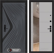 Входная дверь Лабиринт LEOLAB с Зеркалом 19 - Грей софт 55534