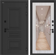 Входные двери Аляска лайт с терморазрывом с Зеркалом 18 - Сандал белый 55602