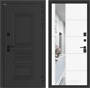 Входные двери Аляска лайт с терморазрывом с Зеркалом 19 - Белый софт 55621