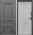 Уличная входная стальная дверь с терморазрывом АСД Аляска 3К Муар коричневый / Сосна белая - фото 23920