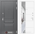 Входные металлические двери Лабиринт Платинум с Зеркалом 19 - Белый софт - фото 25685