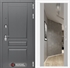 Входные металлические двери Лабиринт Платинум с Зеркалом Максимум - Грей софт - фото 25705