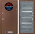 Входная металлическая дверь Лабиринт Термо Магнит 20 - Бетон темный, зеркальные вставки - фото 25828