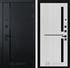 Входная металлическая дверь Лабиринт PIANO 02 - Сандал белый, стекло черное - фото 25958