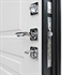 Входная металлическая дверь АСД Техно XN 91 U Букле Графит | Белый матовый - фото 72569