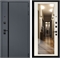 Входная дверь Интеко Агат Графит Сандал белый - с зеркалом 48983
