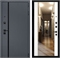 Входная дверь Интеко Агат Графит сб-16 Белый мат - с зеркалом 48985