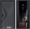 Входная дверь Лабиринт LEOLAB с Зеркалом тонированным - Черный кварц 55500