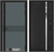 Входная дверь Иссида 31 - Черный кварц, зеркальная вставка с тонировкой 55576